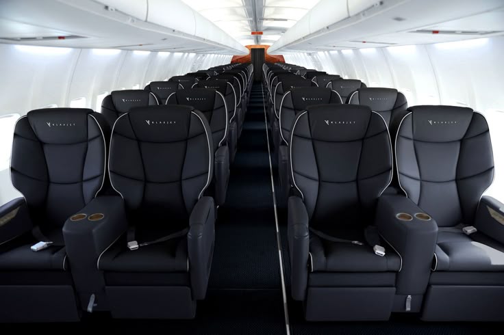 Interior cabin view of Boeing 737-500